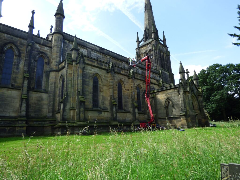 photo of Oulton Church during Heritage Surveys